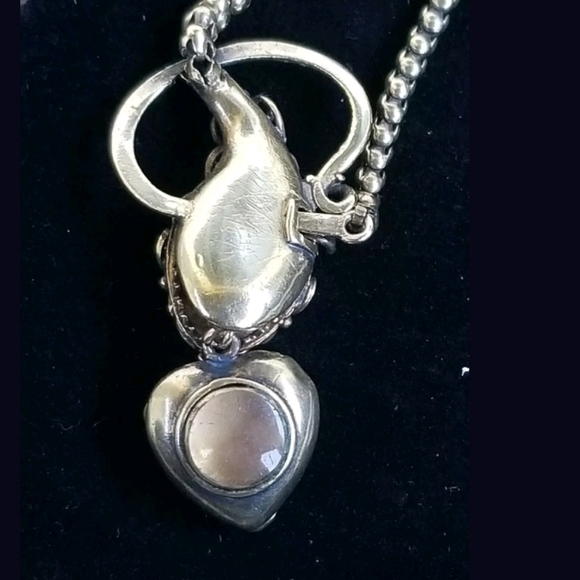 1800s Antique 18k Gold Snake Heart Locket Necklace - Picture 10 of 15